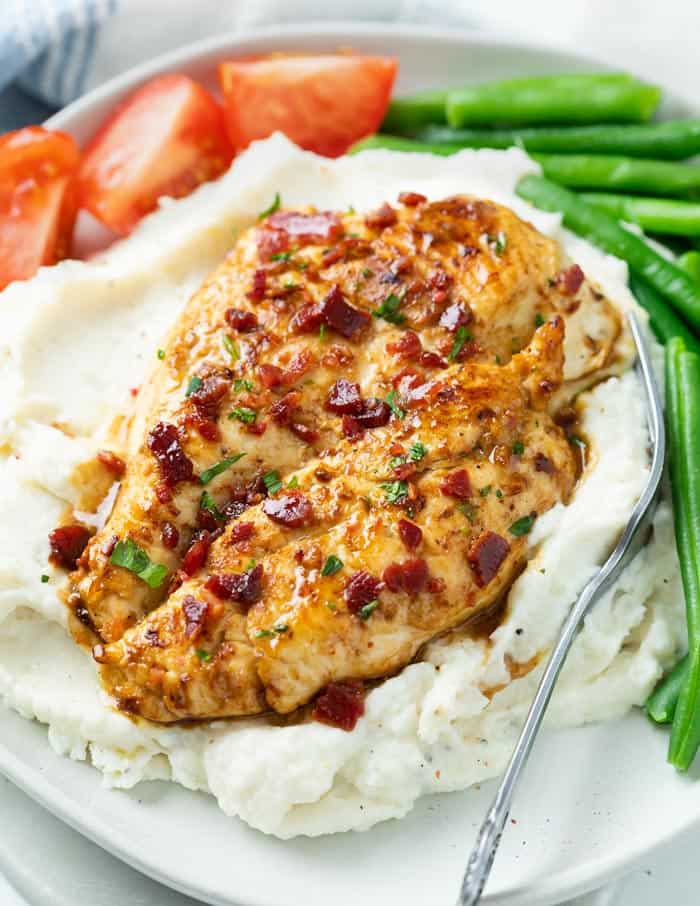 This easy chicken marinade is perfect for chicken that's baked, grilled, or fried in a skillet! Use this recipe for chicken breast, thighs, drumbsticks, or wings!