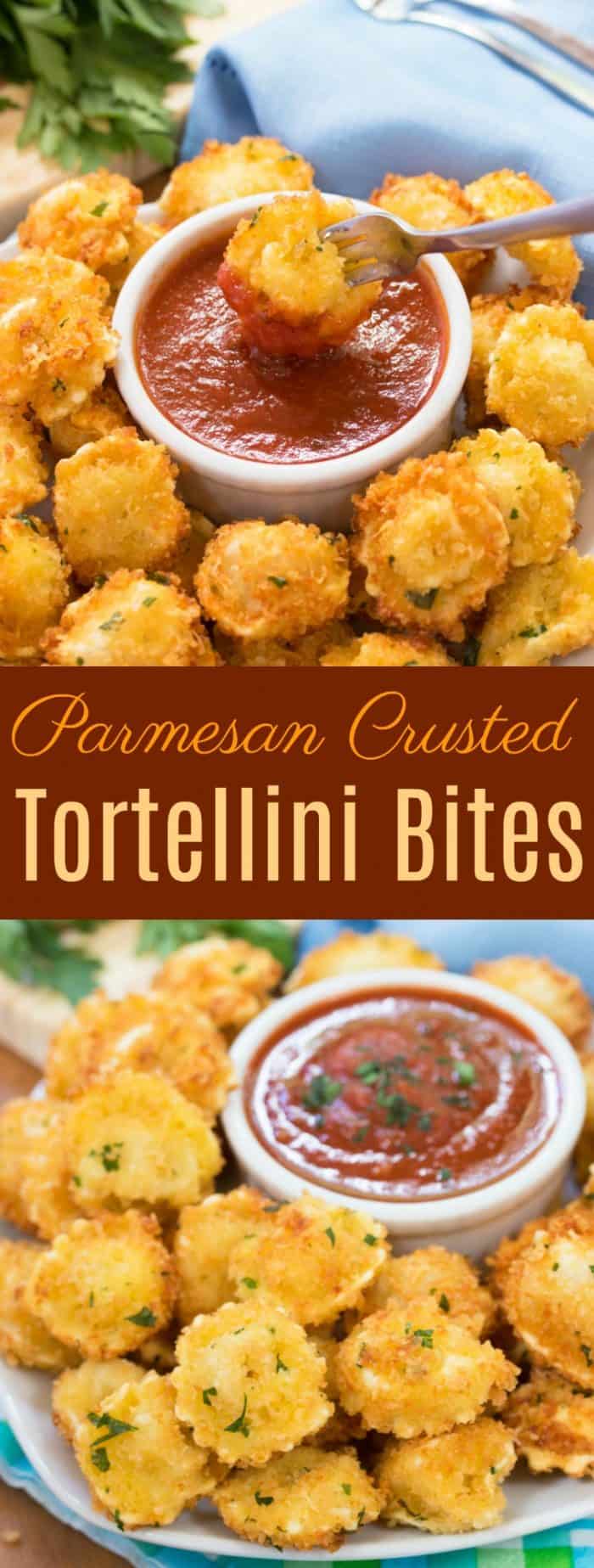 Parmesan Crusted Tortellini Bites