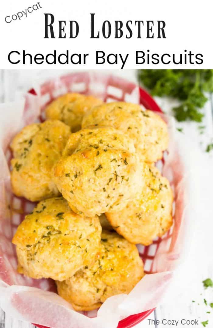 Moist Cheddar Biscuits with crispy tops that are brushed with a melted garlic butter mixture and ready in 20 minutes start to finish! | The Cozy Cook | #biscuits #bread #sidedish #comfortfood #copycat #redlobster